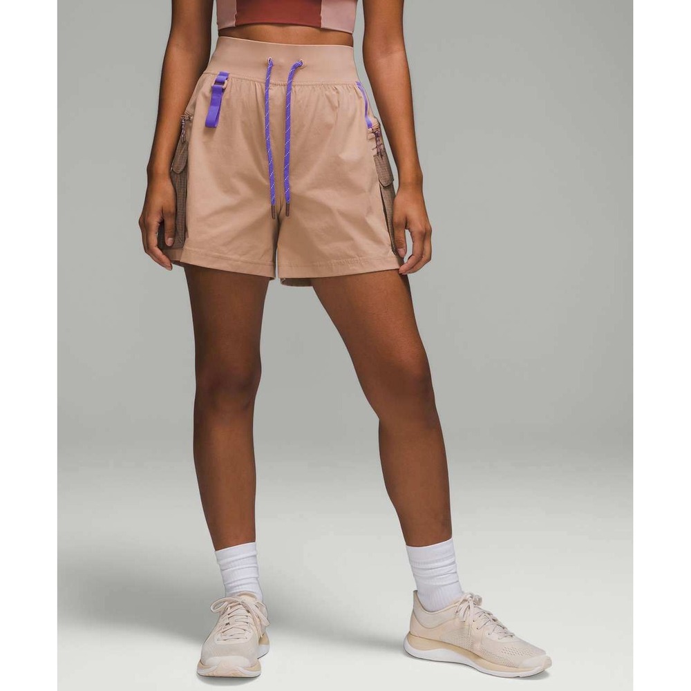 Lululemon Multi-Pocket Cargo High-Rise Hiking Short 5 Pink Clay LW7CAJS